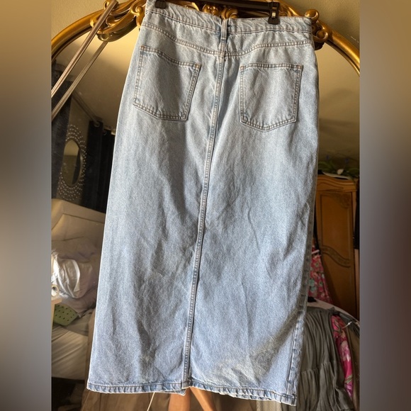 Gianni Bini Light Blue  long Denim Skirt - Picture 6 of 6